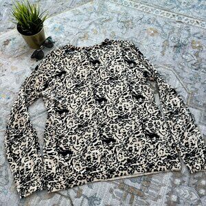 TOPSHOP | Animal Print Sweater, Size US 12 / UK 16 / EUR 44